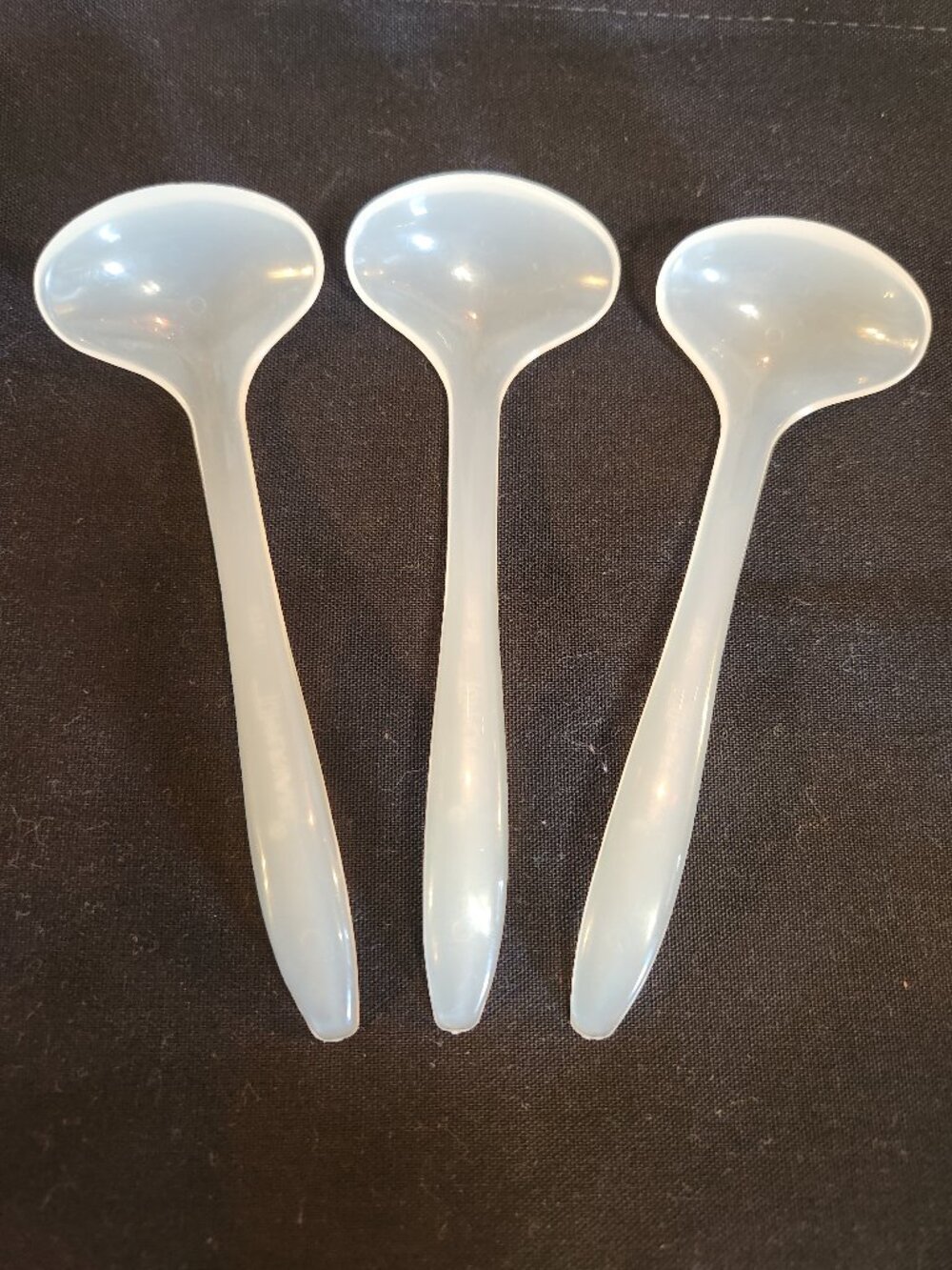 Vintage Tupperware White Translucent Serving Ladles Retro Kitchen